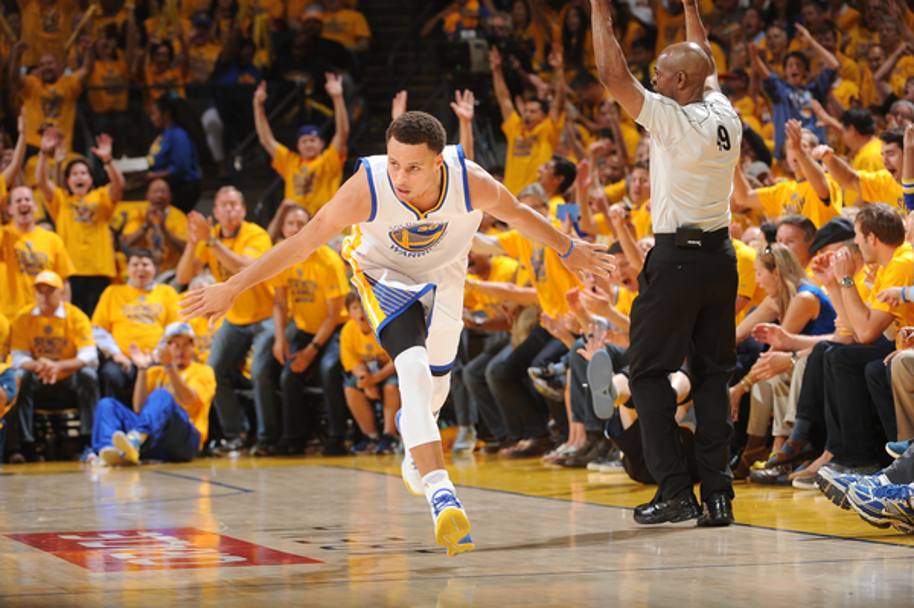 L&#39;esultanza di Stephen Curry, Warriors. (Getty Images)